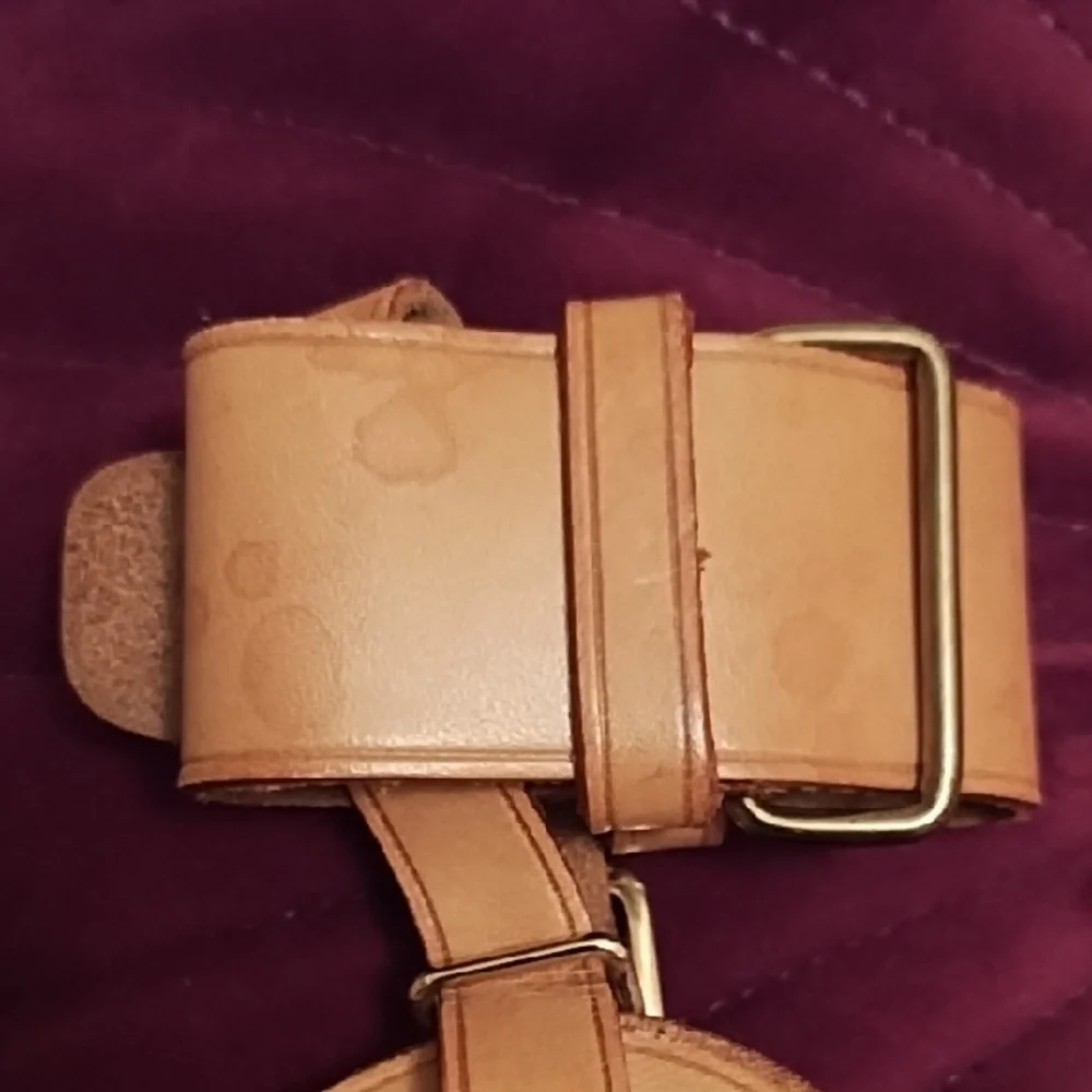 Louis Vuitton Tan Leather Travel Luggage Tag & Poinet Handle